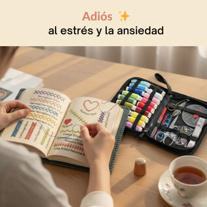 Libro de Bordado Antiestrés: Kit Completo con 60+ Diseños